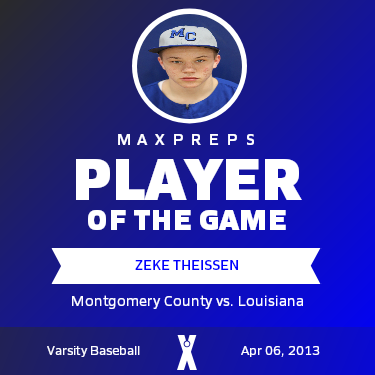 #20 Zeke Theissen Player of the Game badge