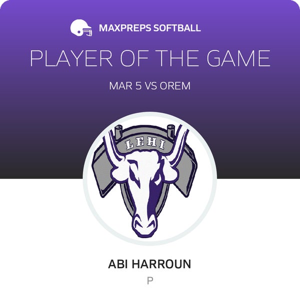 #11 Abbi Harroun Player of the Game badge