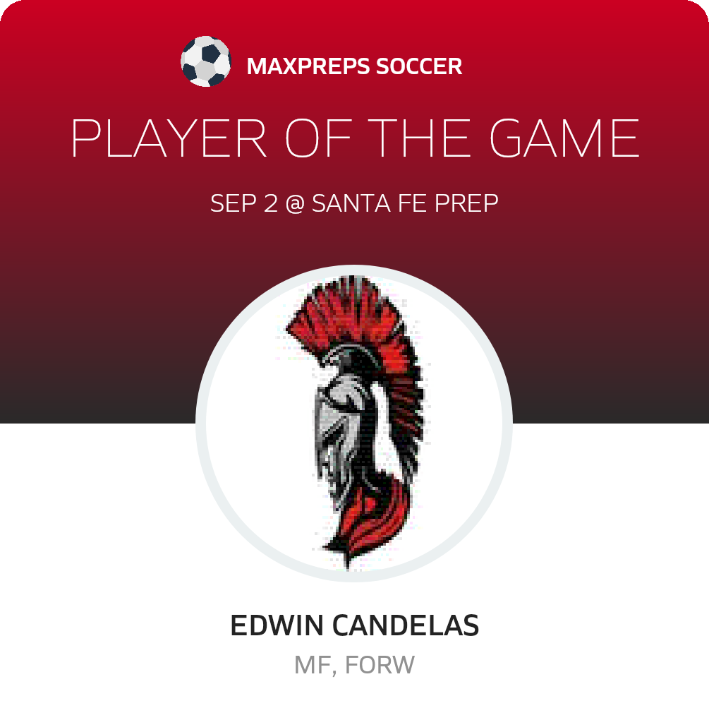 #8 Edwin Candelas Player of the Game badge