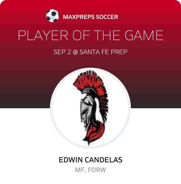 #8 Edwin Candelas Player of the Game badge