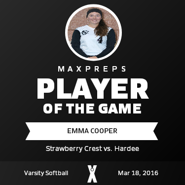 #4 Emma Cooper Player of the Game badge