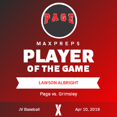 #12 Lawson Albright Player of the Game badge