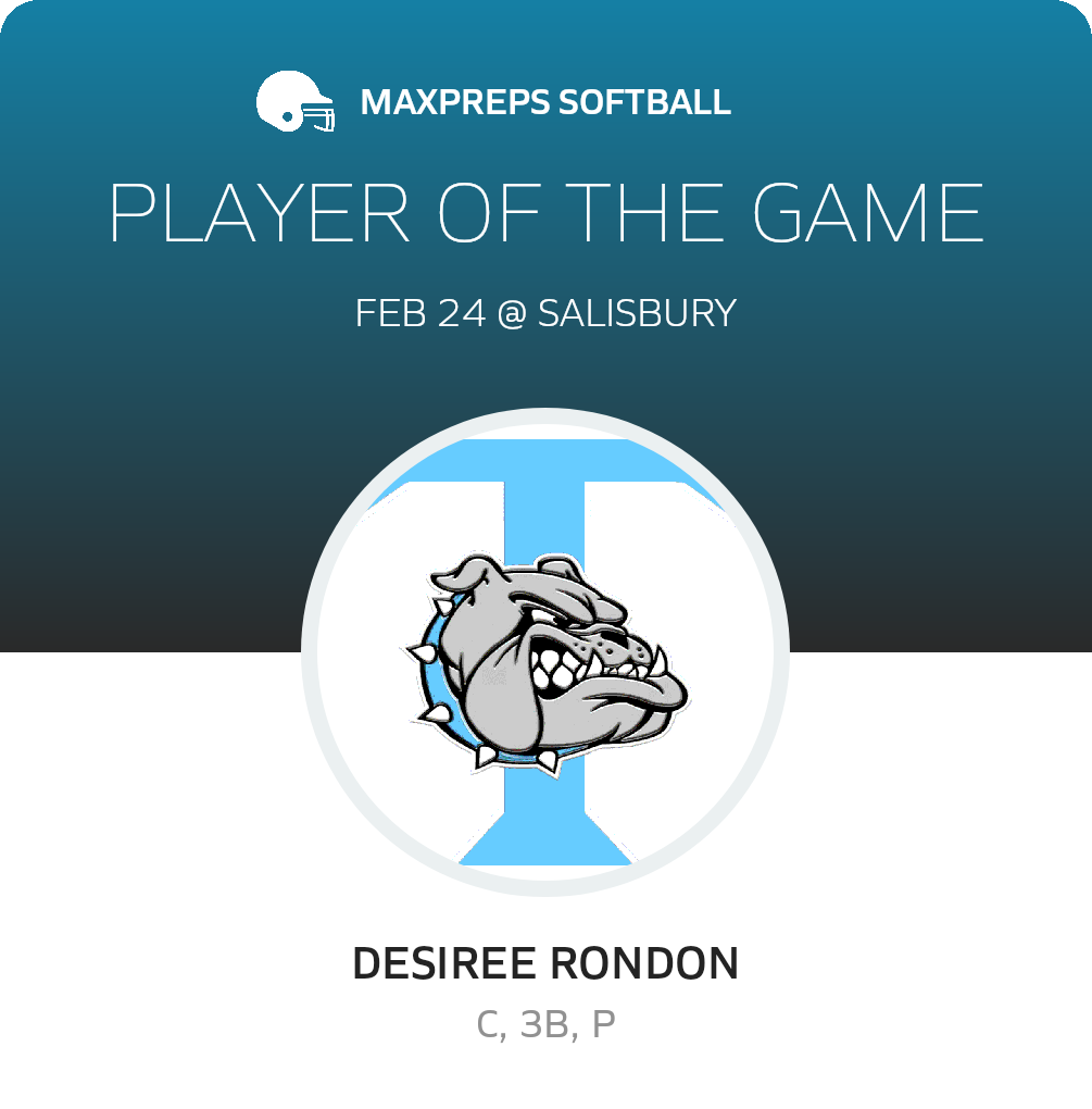 #8 Desiree Rondon Player of the Game badge