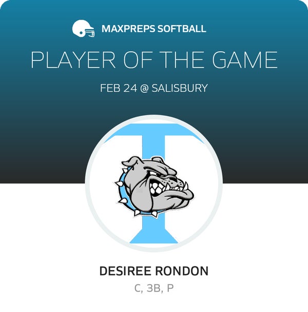 #8 Desiree Rondon Player of the Game badge