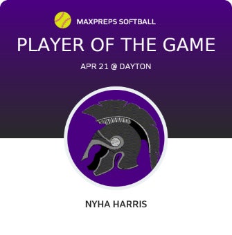 #9 Nyha Harris Player of the Game badge