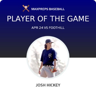 #92 Josh Hickey Player of the Game badge