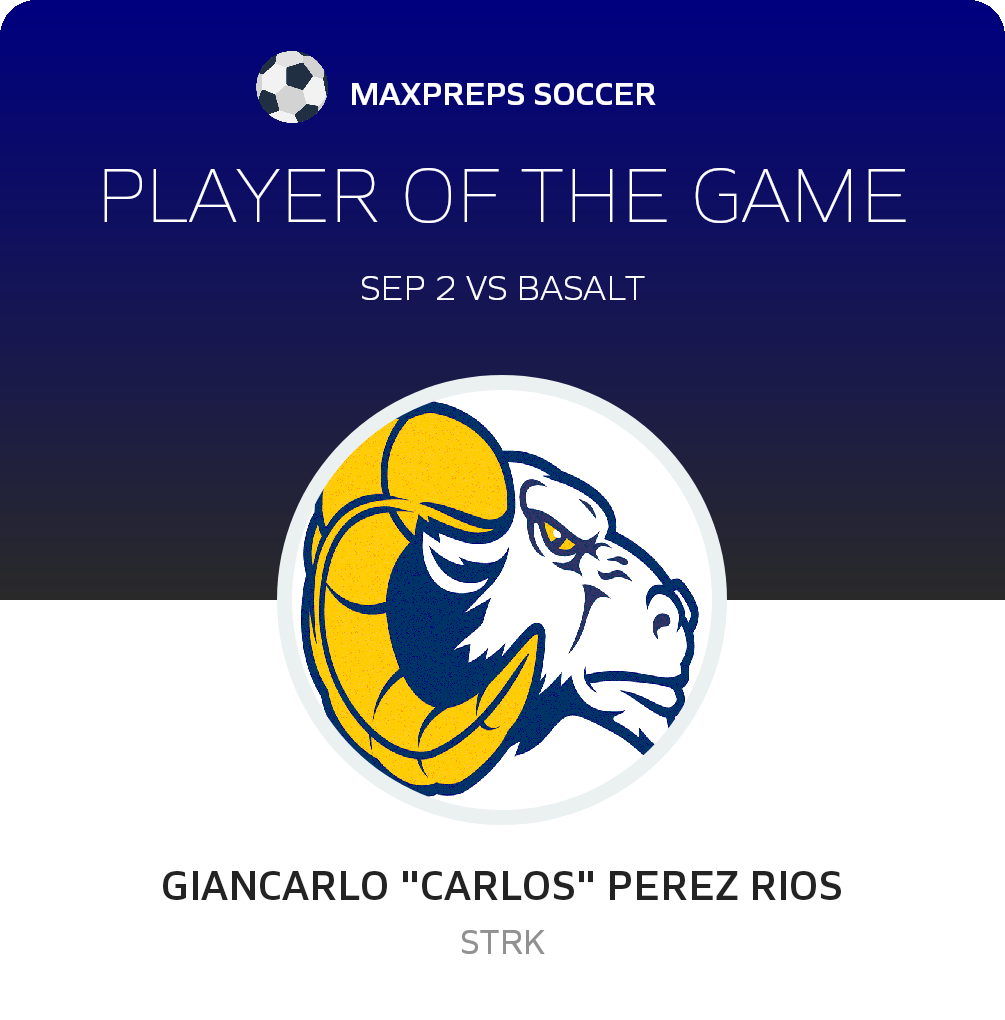 #10 G. Perez Rios Player of the Game badge