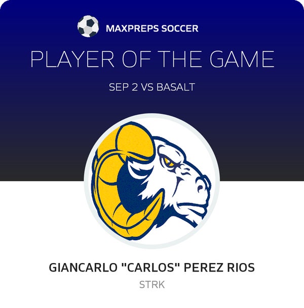 #10 G. Perez Rios Player of the Game badge
