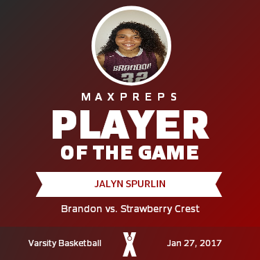 #32 Jalyn Spurlin Player of the Game badge