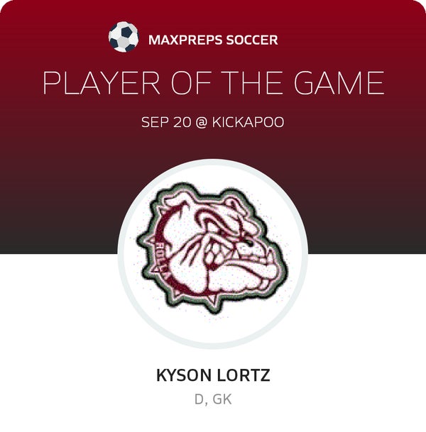 #5 Kyson Lortz Player of the Game badge