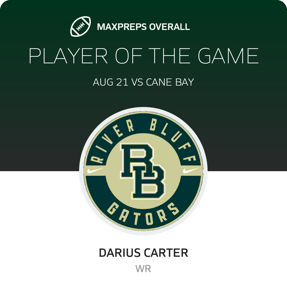 #3 Darius Carter Player of the Game badge