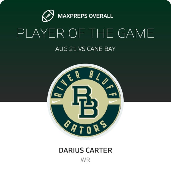 #3 Darius Carter Player of the Game badge