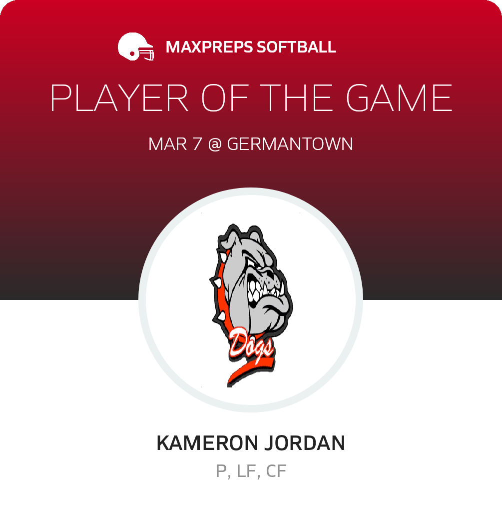 #5 Kameron Jordan Player of the Game badge