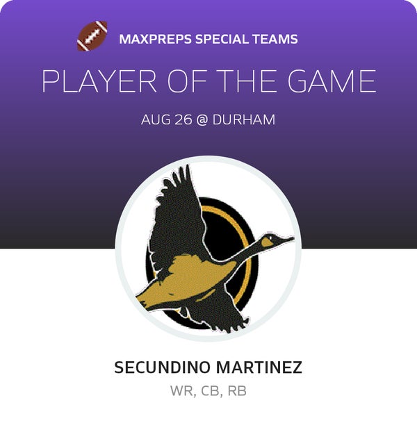 #1 Secundino Martinez Player of the Game badge