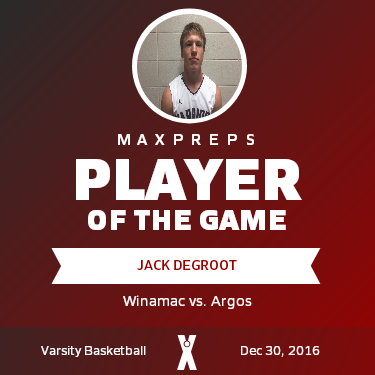 #1 Jack Degroot Player of the Game badge