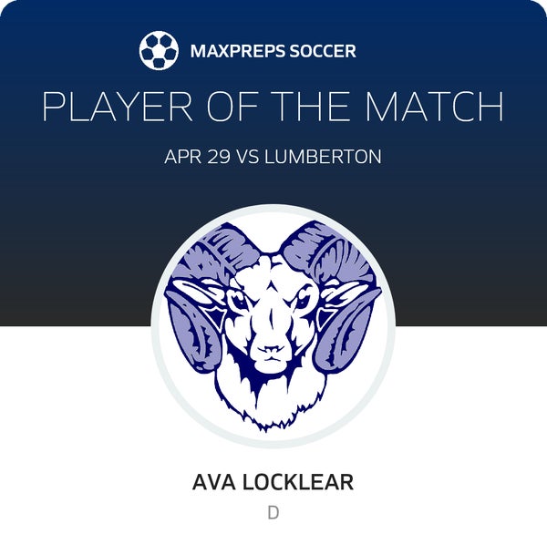 #9 Ava Locklear Player of the Game badge
