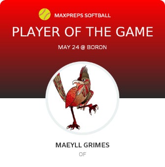 #25 Maeyll Grimes Player of the Game badge
