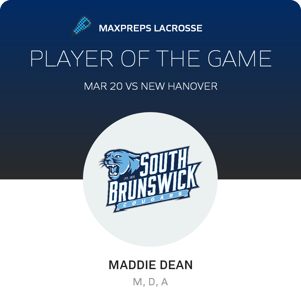 #19 Maddie Dean Player of the Game badge