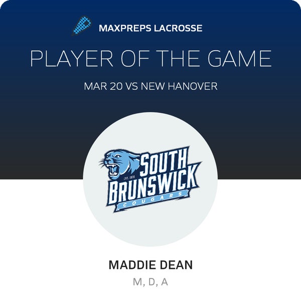 #19 Maddie Dean Player of the Game badge