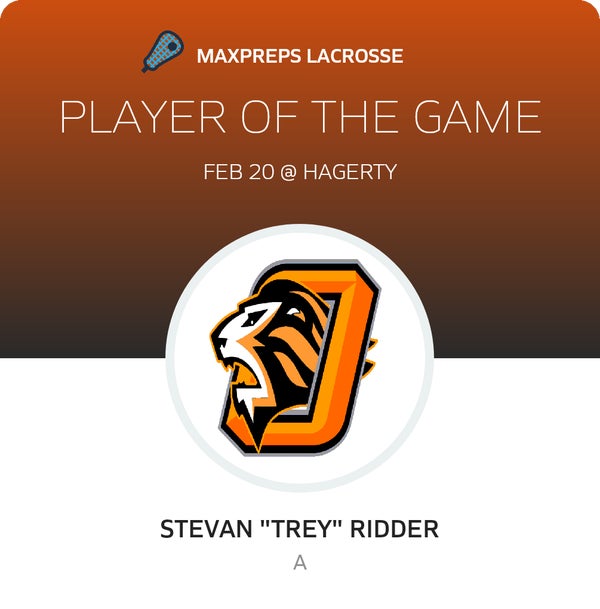 #1 Trey Ridder Player of the Game badge
