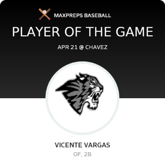 #00 Vicente Vargas Player of the Game badge