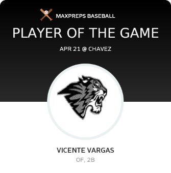 #00 Vicente Vargas Player of the Game badge