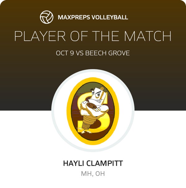 #10 Hayli Clampitt Player of the Game badge