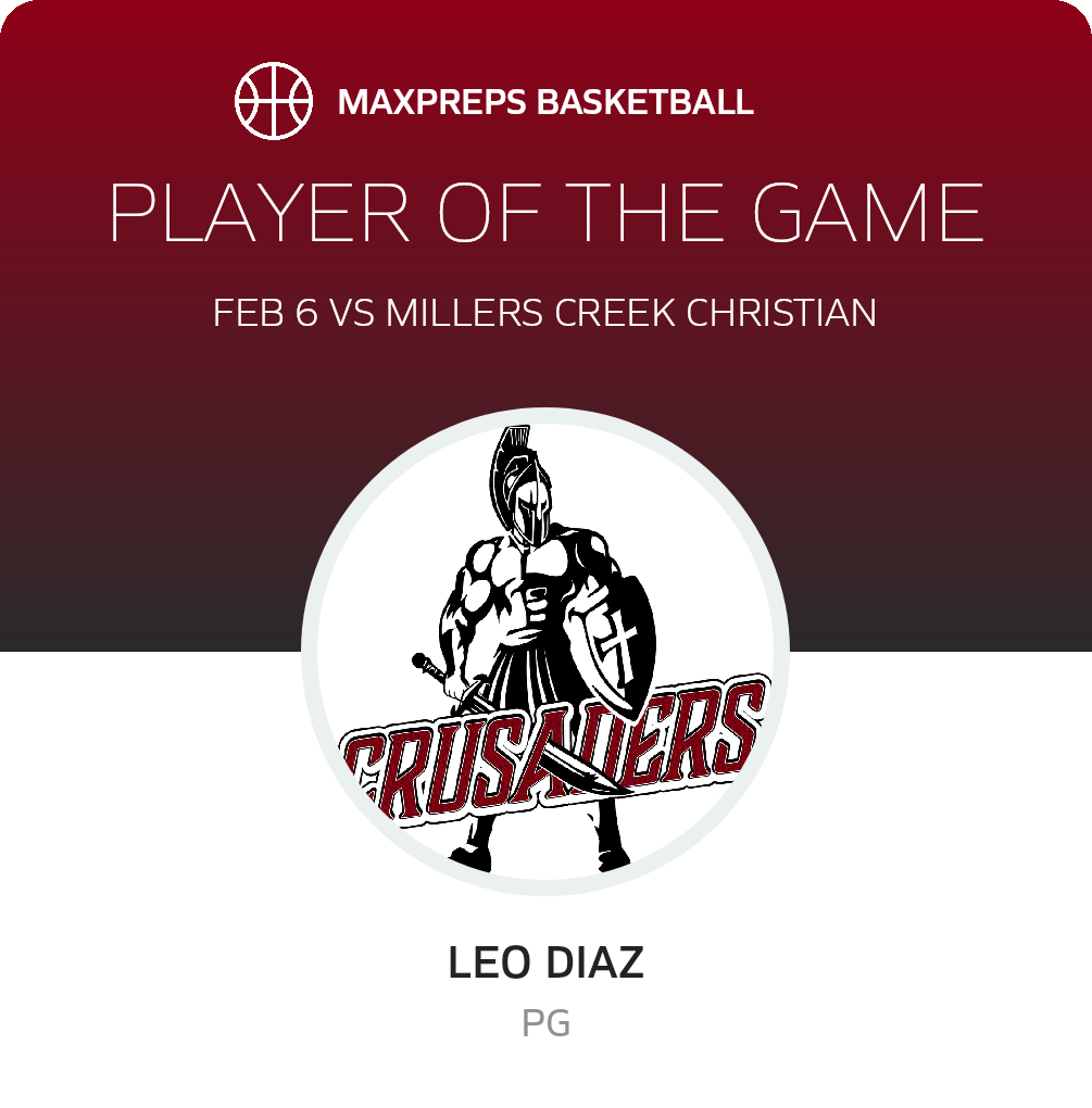 #3 Leo Diaz Player of the Game badge