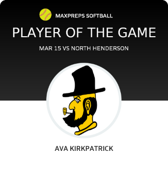 #6 Ava Kirkpatrick Player of the Game badge