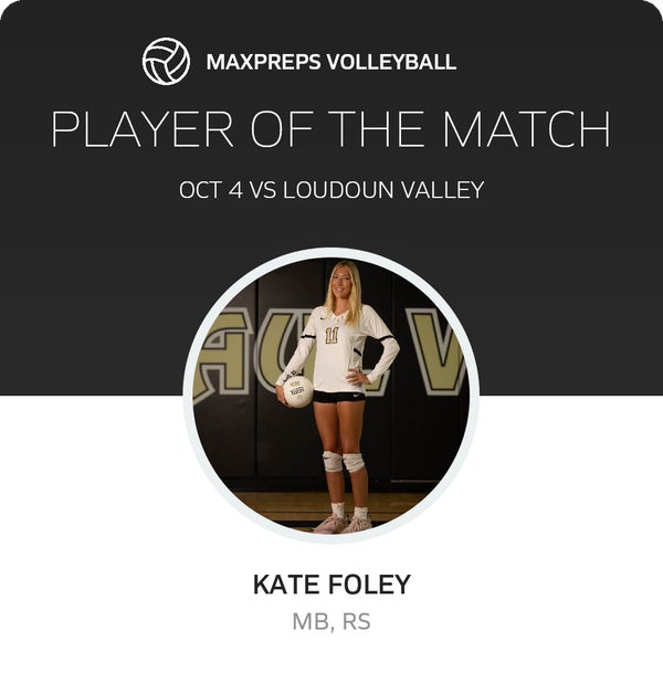 #11 Kate Foley Player of the Game badge