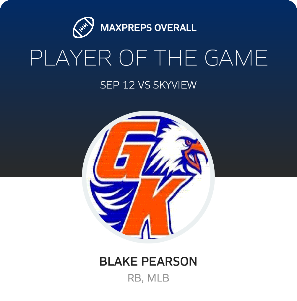 #12 Blake Pearson Player of the Game badge