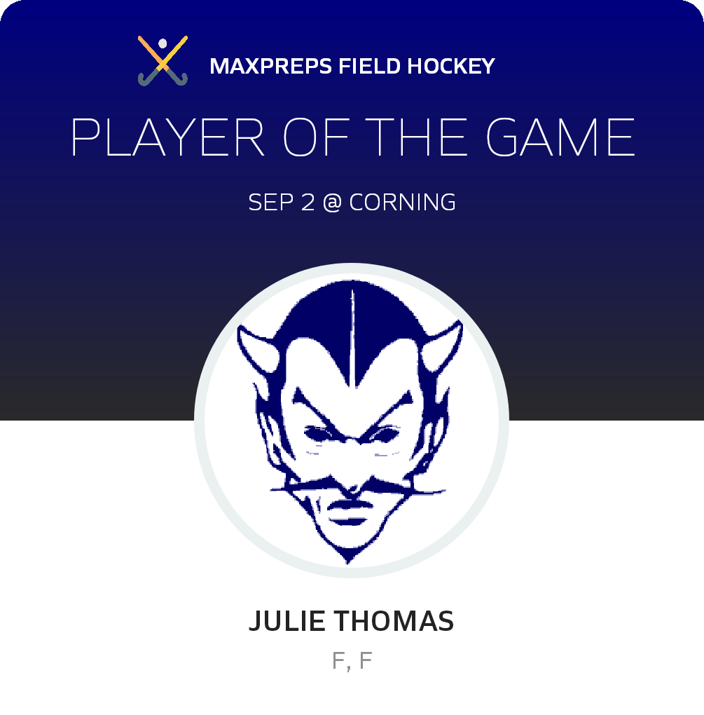 #20 Julie Thomas Player of the Game badge