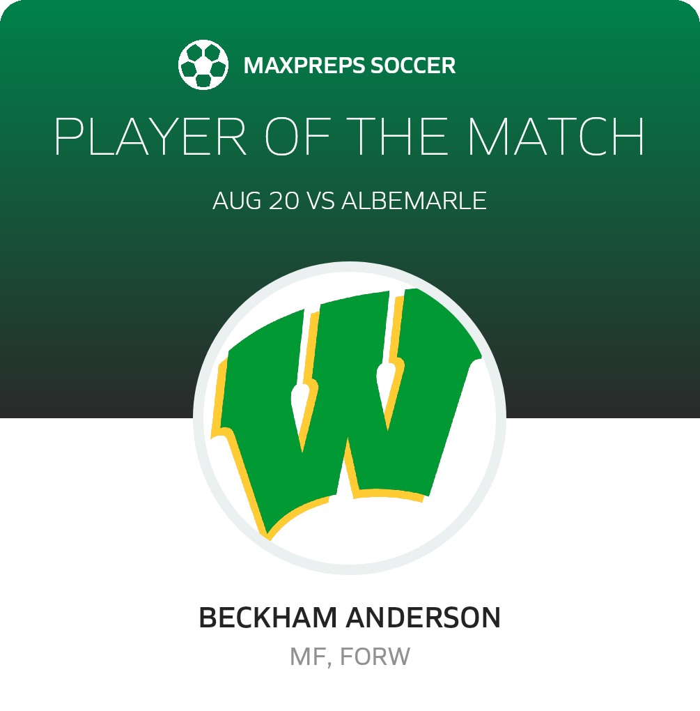 #2 Beckham Anderson Player of the Game badge