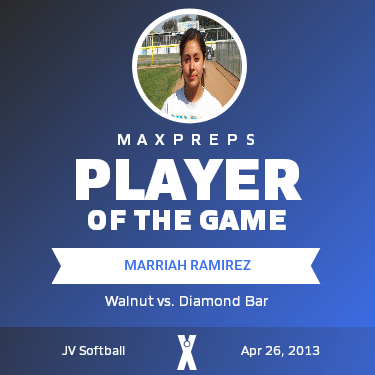 #12 Marriah Ramirez Player of the Game badge