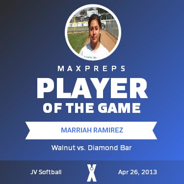 #12 Marriah Ramirez Player of the Game badge