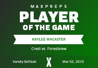 #5 Kaylee Wacaster Player of the Game badge