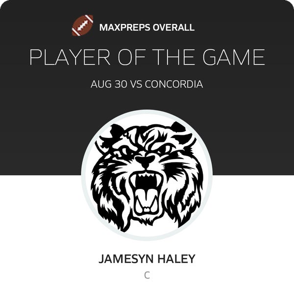 #80 Jamesyn Haley Player of the Game badge