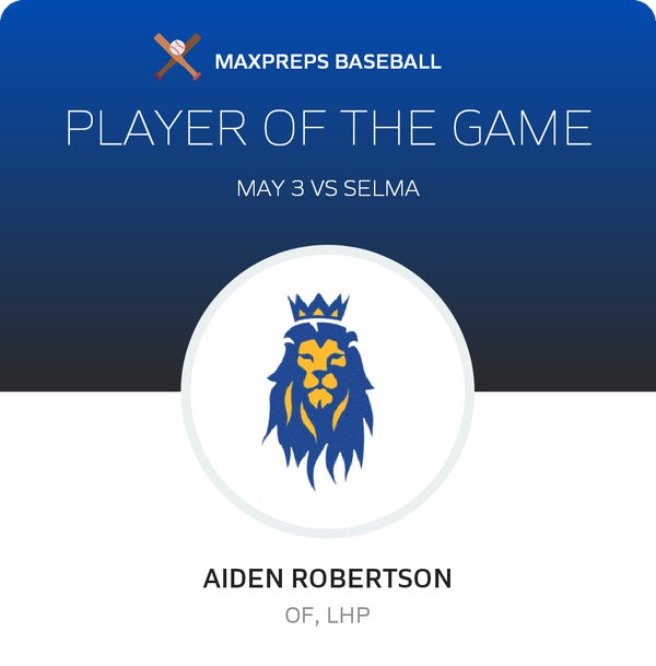 #2 Aidan Robertson Player of the Game badge