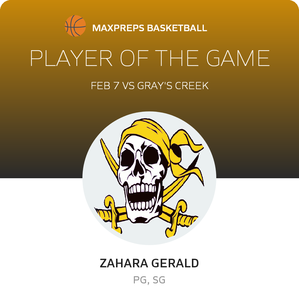 #5 Zahara Gerald Player of the Game badge