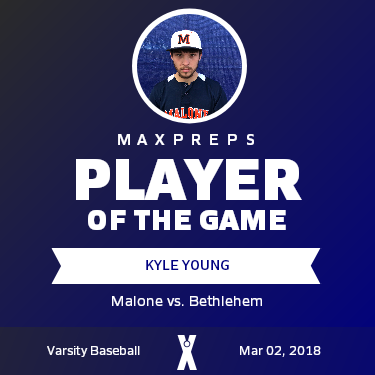 #1 Kyle Young Player of the Game badge