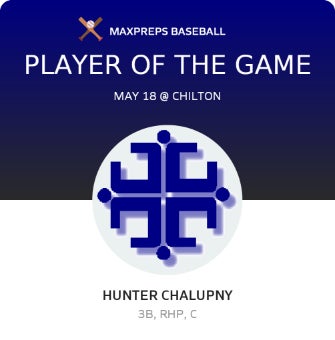 Hunter Chalupny Player of the Game badge