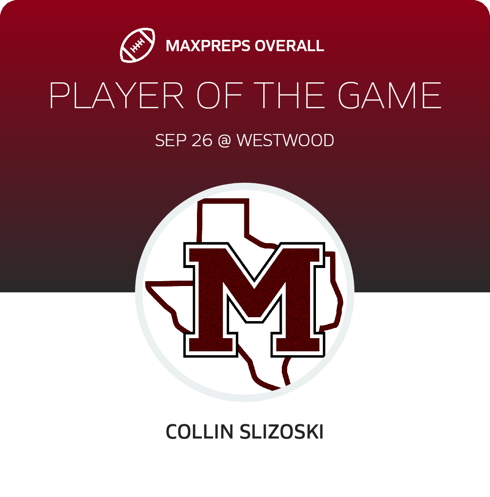 #2 Collin Slizoski Player of the Game badge