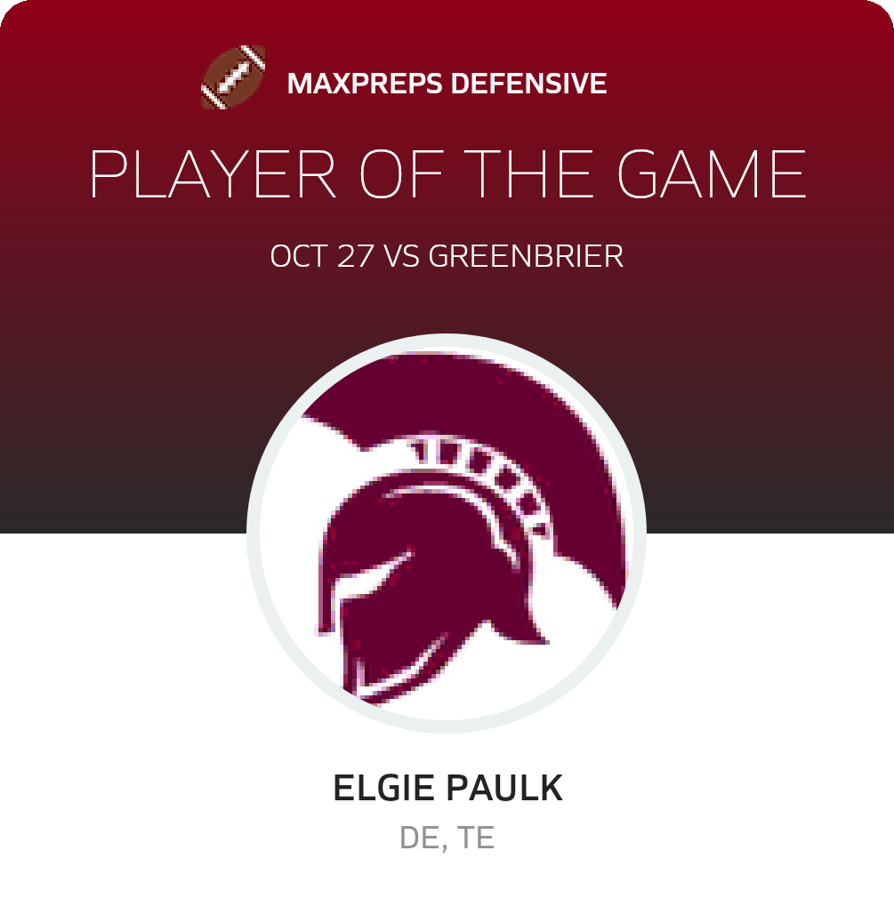 #94 Elgie Paulk Player of the Game badge