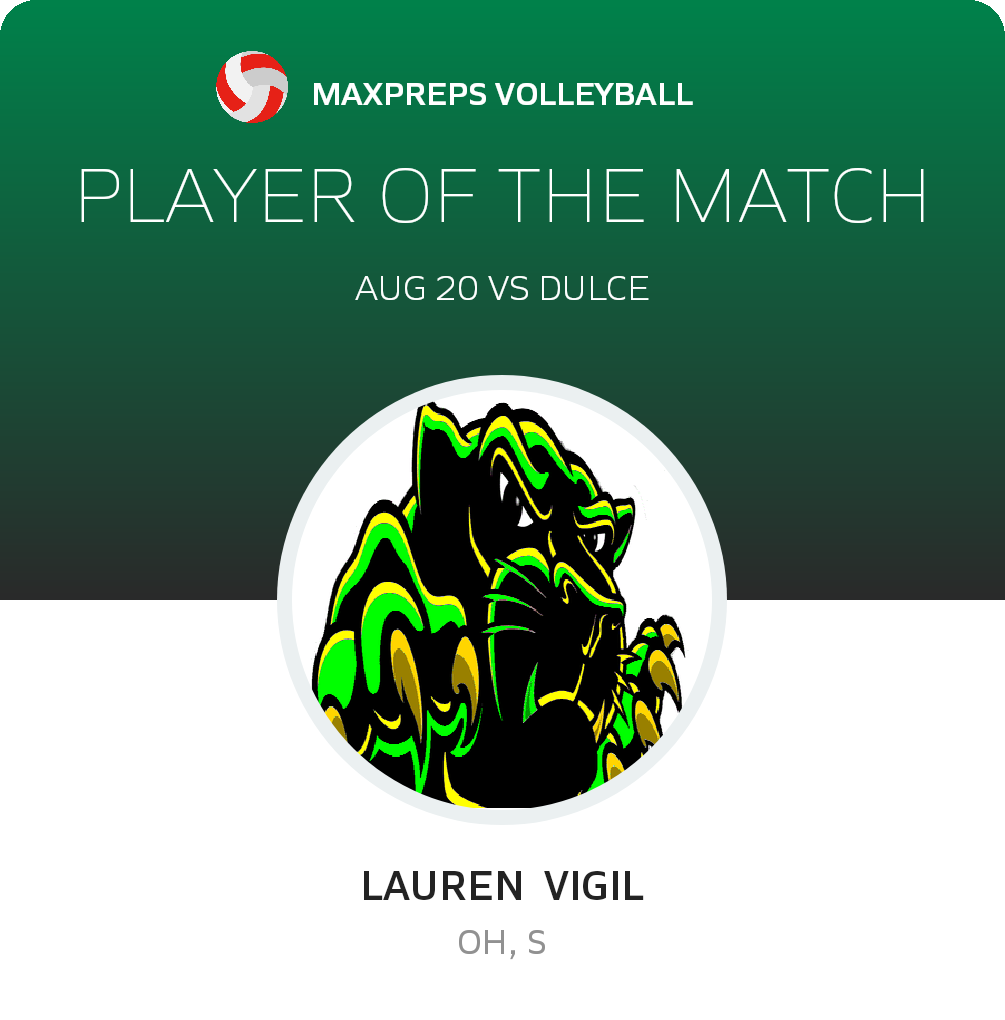 #5 Lauren  Vigil Player of the Game badge