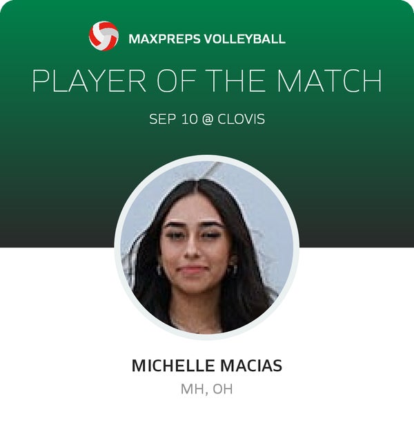 #11 Michelle Macias Player of the Game badge