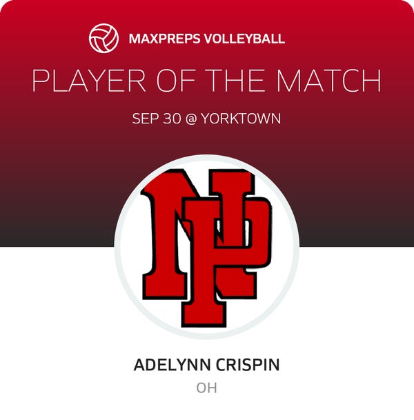 #3 Adelynn Crispin Player of the Game badge