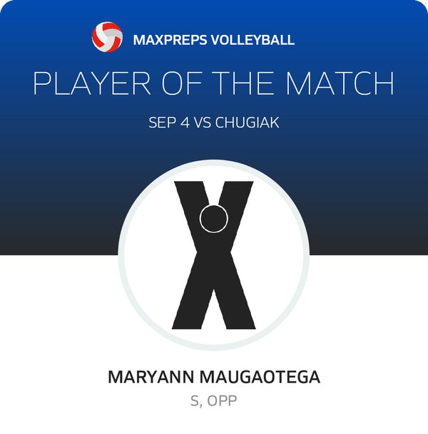 #6 Maryann Maugaotega Player of the Game badge