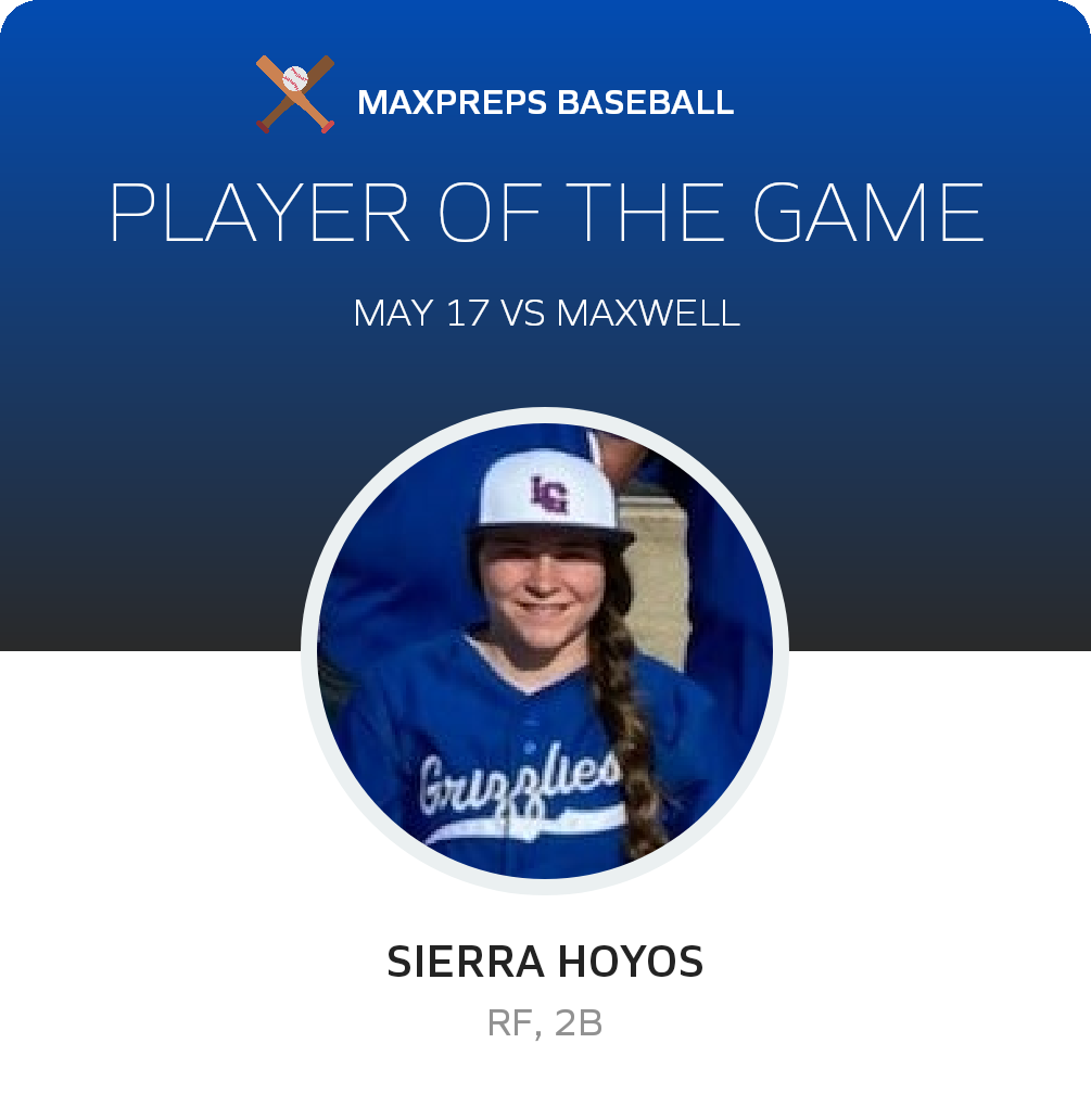 #1 Sierra Hoyos Player of the Game badge