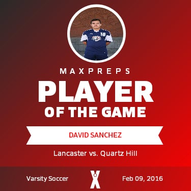 #18 David Sanchez Player of the Game badge