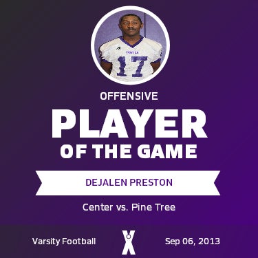 #17 Dejalen Preston Player of the Game badge